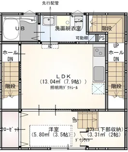s.a.box寺家 A棟【2階】の間取り
