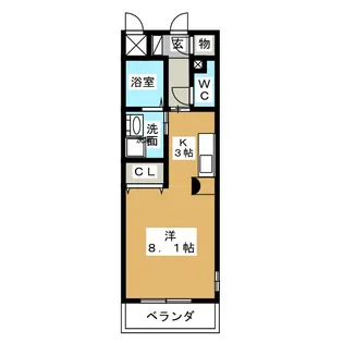 エクセラ大曽根【3階】の間取り