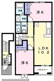 スローモーション B【2階】の間取り