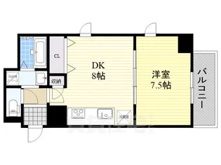 プランドール北浜【3階】の間取り