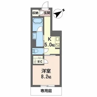 クオリスタ岡崎【1階】の間取り