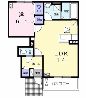 スーリール【1階】の間取り