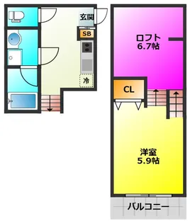 エルカンファウーノ【1階】の間取り