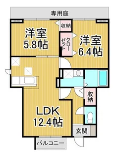 ラフィネAO【1階】の間取り