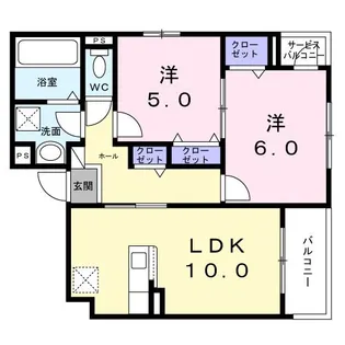 ヒカルサ此花通酉島【2階】の間取り