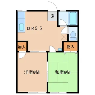 前嶋ハイツA【1階】の間取り
