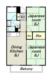 グリーンコーポ金田8号棟【2階】の間取り