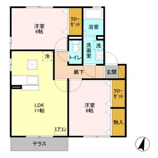 サンパーク II A【1階】の間取り