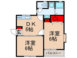 クレ-ル・壱【1階】の間取り