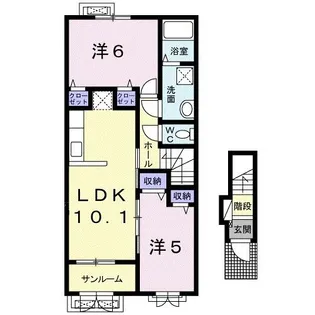 クォーレI【2階】の間取り