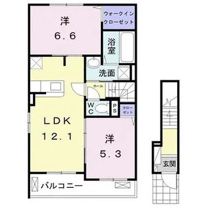 サングレイスA【2階】の間取り