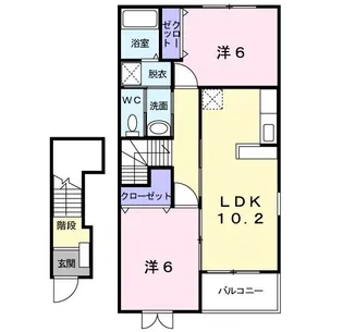 イーリス B【2階】の間取り