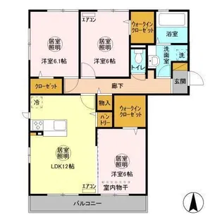 袖ケ浦ヒルサイドプラザB【3階】の間取り
