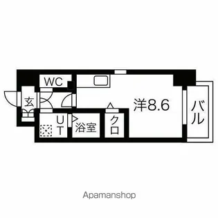 Shining江坂離宮【4階】の間取り