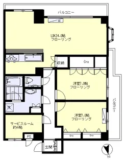 ウィン新宿若松町【9階】の間取り