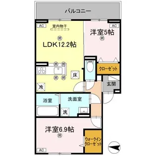 グラシア春日【1階】の間取り