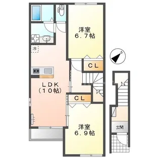プラネット・丸山【2階】の間取り