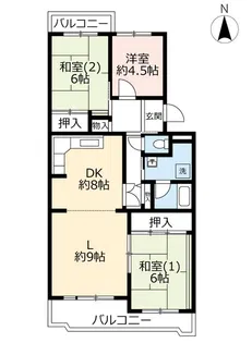 UR洛西竹の里【4階】の間取り