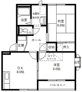 プリティーアイレットI【2階】の間取り