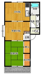 花園ハイツ【2階】の間取り