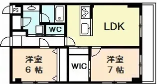 パナメゾンVI二口【2階】の間取り