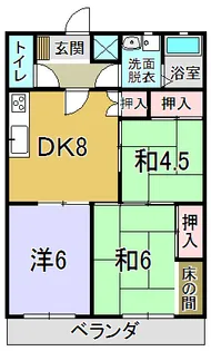 丸二ハイツ【2階】の間取り
