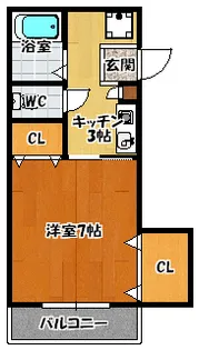 みどりハイツ【2階】の間取り