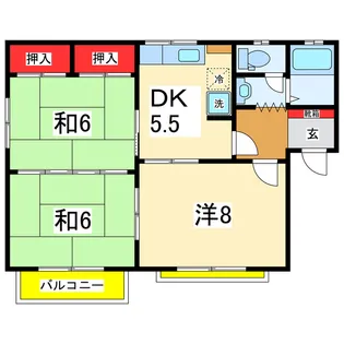 メゾン松波A【2階】の間取り