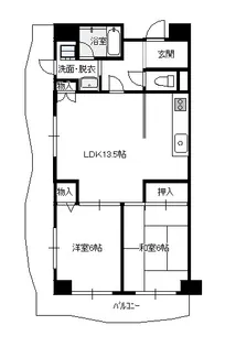 ヴァンヴェール六甲【4階】の間取り