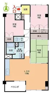 レナジア城東【4階】の間取り
