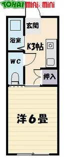 グレイスKISHIBE【2階】の間取り