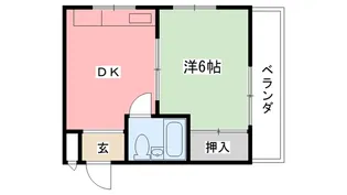 兵庫県西宮市松原町【マンション】の間取り