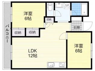 サニーハイツ新貝【2階】の間取り