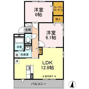 ガーデンヒルズEAST【2階】の間取り