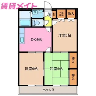 ペガサス緑ヶ丘1号館【3階】の間取り