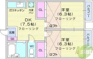 ロイヤルハイツ将監【2階】の間取り