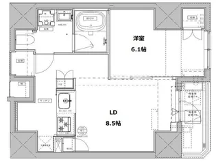 ジェノヴィア文京千駄木【5階】の間取り