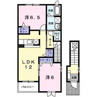 茨城県水戸市堀町【アパート】の間取り