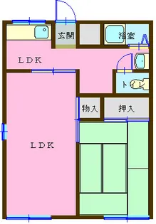 あおばハイツ【1階】の間取り