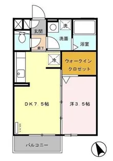 エスプワール城之内【2階】の間取り