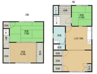 岐阜県羽島郡岐南町徳田3【一戸建】の間取り