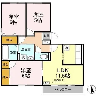 スカイラブSUN【3階】の間取り