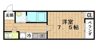 1Kの間取り画像