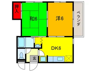 マンション京道【2階】の間取り