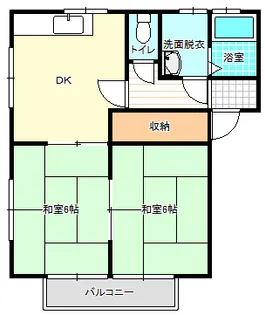 ハイツメイフラワーB【2階】の間取り