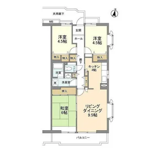 神奈川県大和市中央林間8【マンション】の間取り