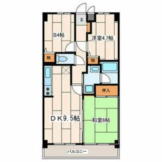 グランドール井上【4階】の間取り