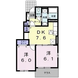 ヴェルドミール・ブリッサ【1階】の間取り