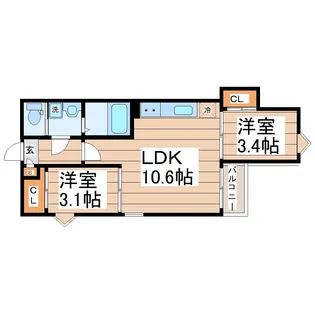 REGALESTノワ【2階】の間取り