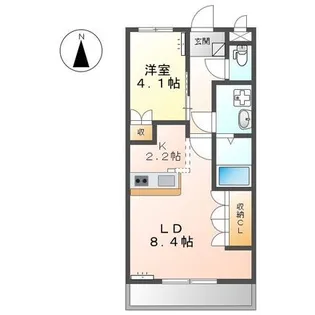 ミストラル【1階】の間取り